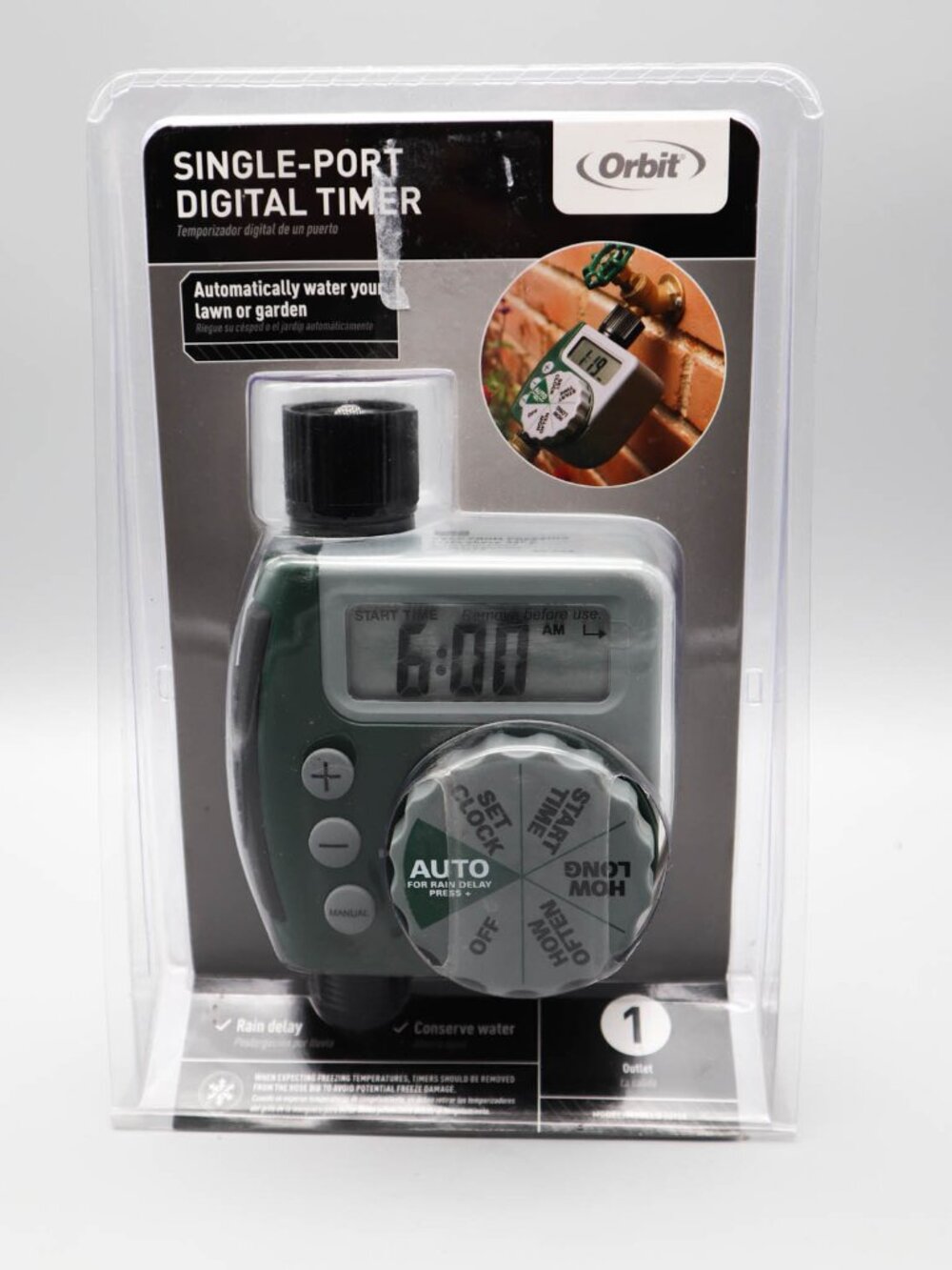 Orbit Single Port Digital Timer 56158 Programmable Water Hose Faucet NEW SEALED
